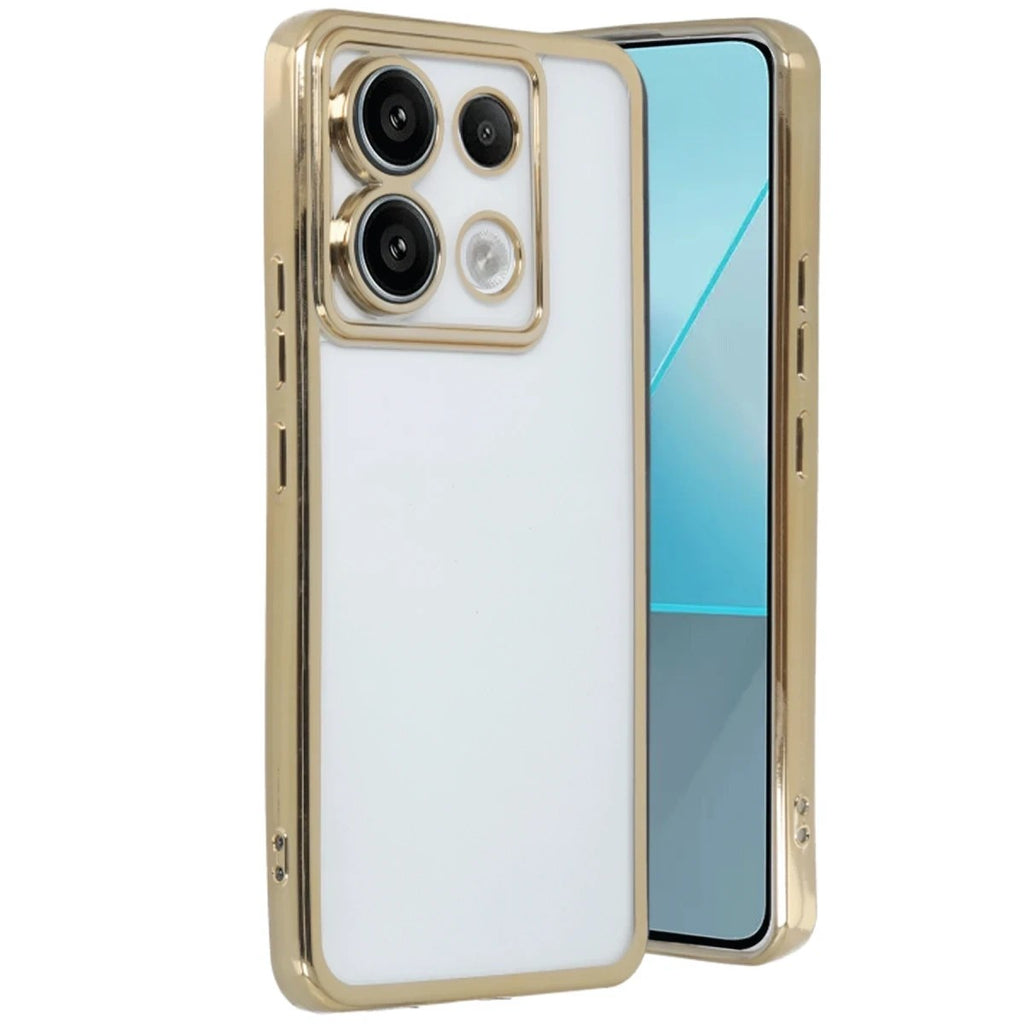 Mey İthalat® Poco X6 Kılıf Lensli Silikon - Gold