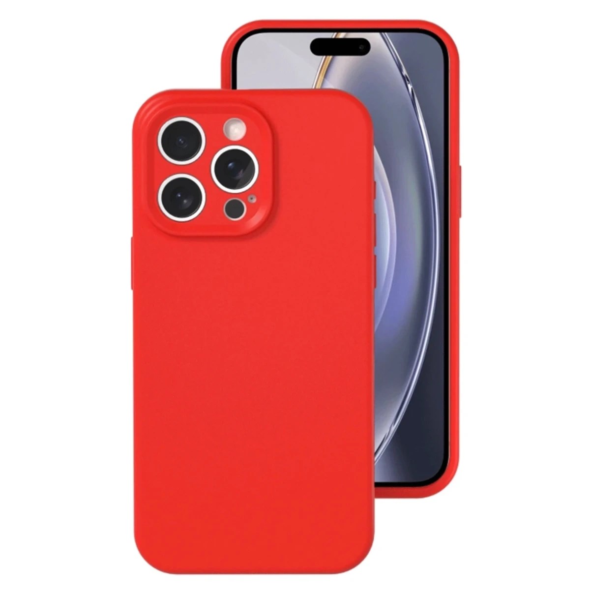 Mey İthalat® iPhone 16 Pro Kılıf Nano içi Kadife Silikon - Kırmızı