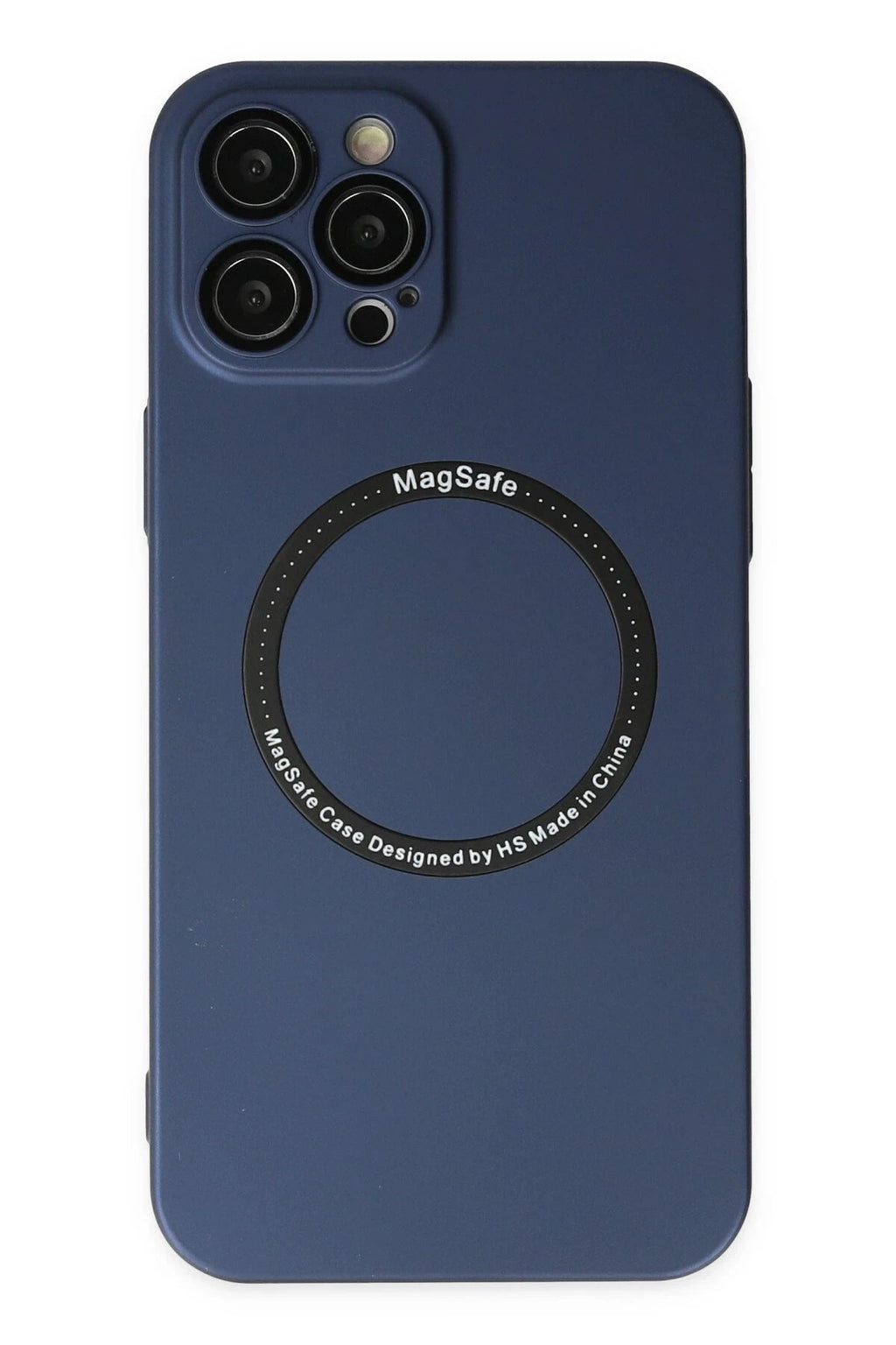 Mey İthalat® iPhone 12 Pro Kılıf Jack Magneticsafe Lens Silikon - Lacivert
