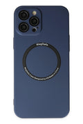 Mey İthalat® iPhone 12 Pro Kılıf Jack Magneticsafe Lens Silikon - Lacivert