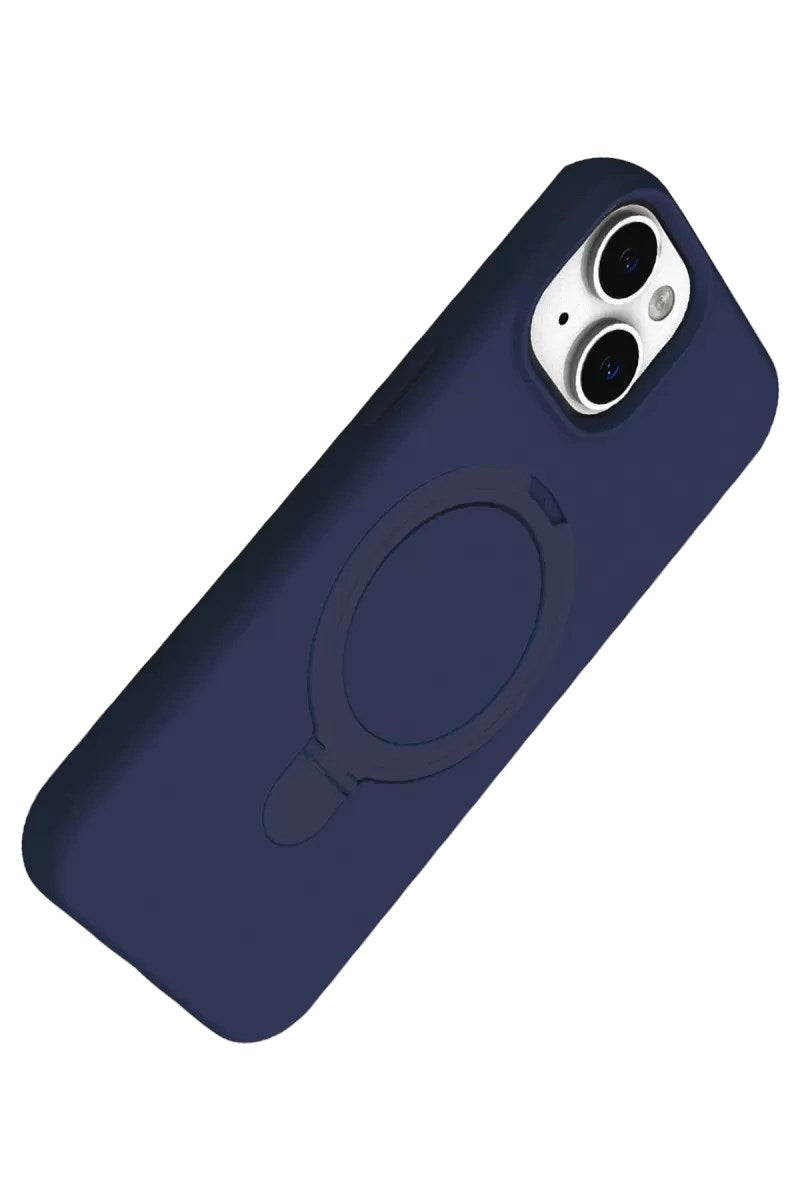 Mey İthalat® iPhone 14 Regal Magsafe Standlı Kapak - Lacivert
