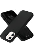Mey İthalat® iPhone 12 Kılıf Nano içi Kadife Silikon- Siyah