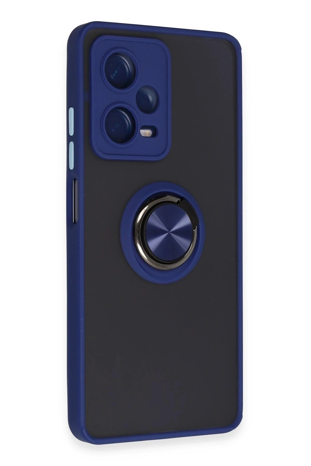 Mey İthalat® Redmi Note 12 5G Kılıf Montreal Yüzüklü Silikon Kapak - Lacivert