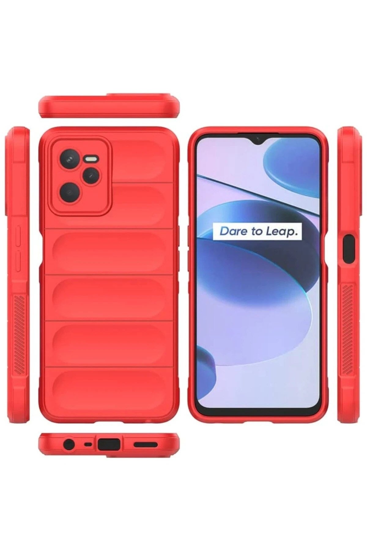 Mey İthalat® Realme C35 Kılıf Optimum Silikon - Kırmızı
