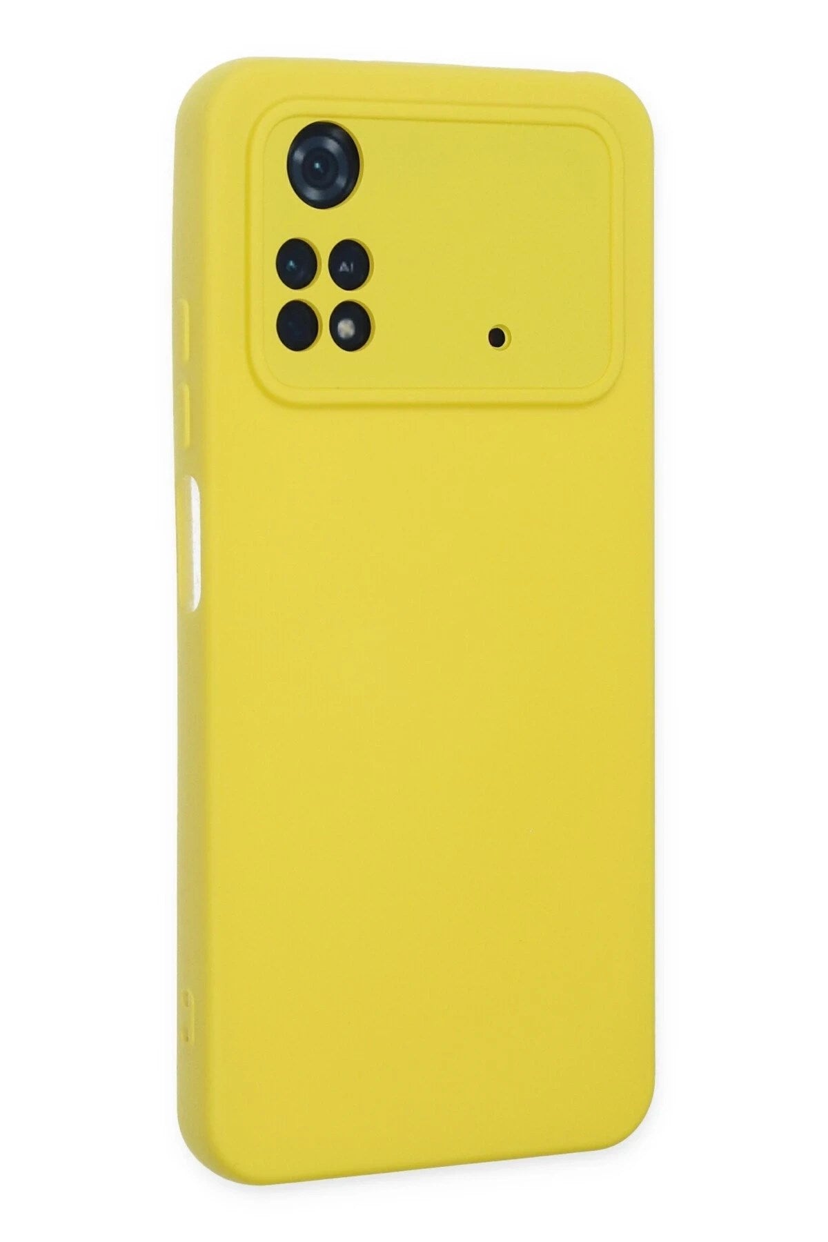 Mey İthalat® Poco M4 Pro 4G Kılıf Nano içi Kadife Silikon - Sarı