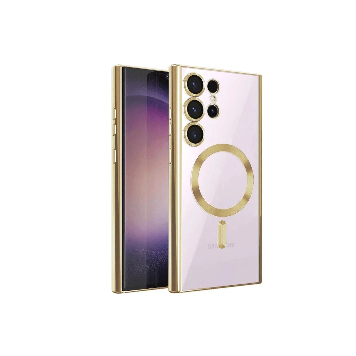 Mey İthalat® Samsung Galaxy S22 Ultra Kılıf Kross Magneticsafe Kapak - Gold