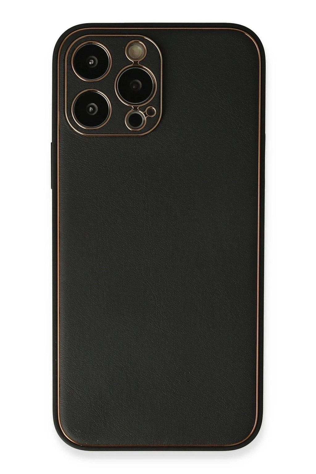 Mey İthalat® iPhone 13 Pro Max Kılıf Coco Deri Silikon Kapak - Siyah