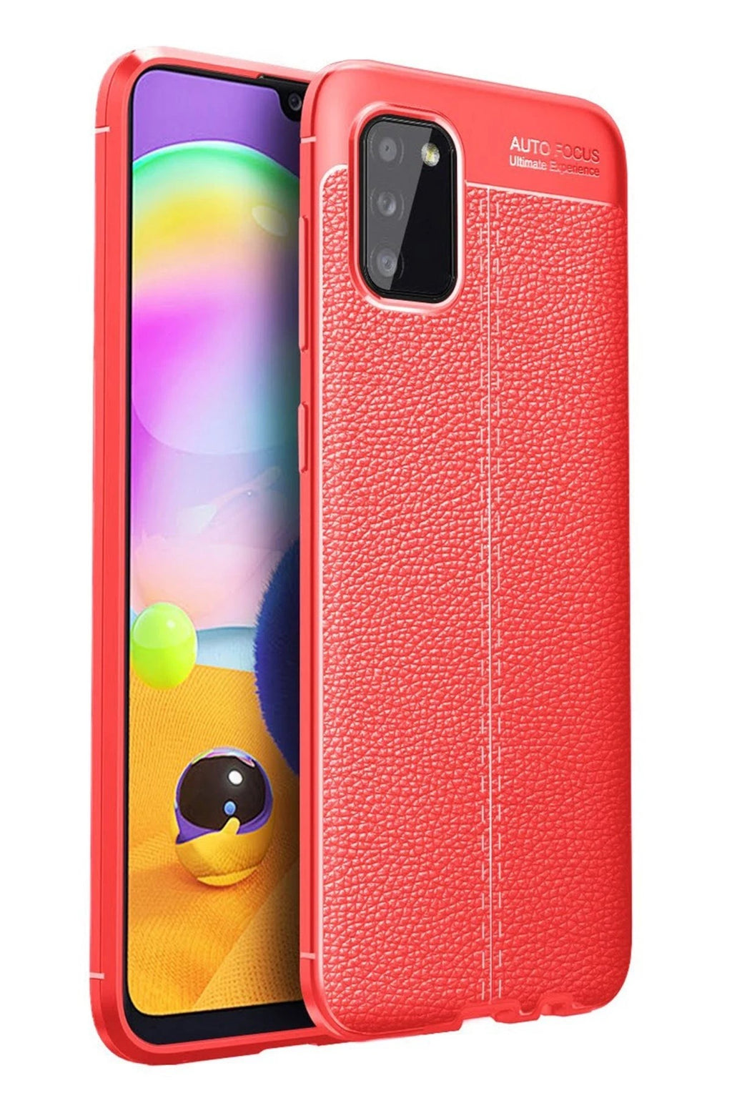 Mey İthalat® Samsung Galaxy A02S Kılıf Auto Focus Kapak - Kırmızı