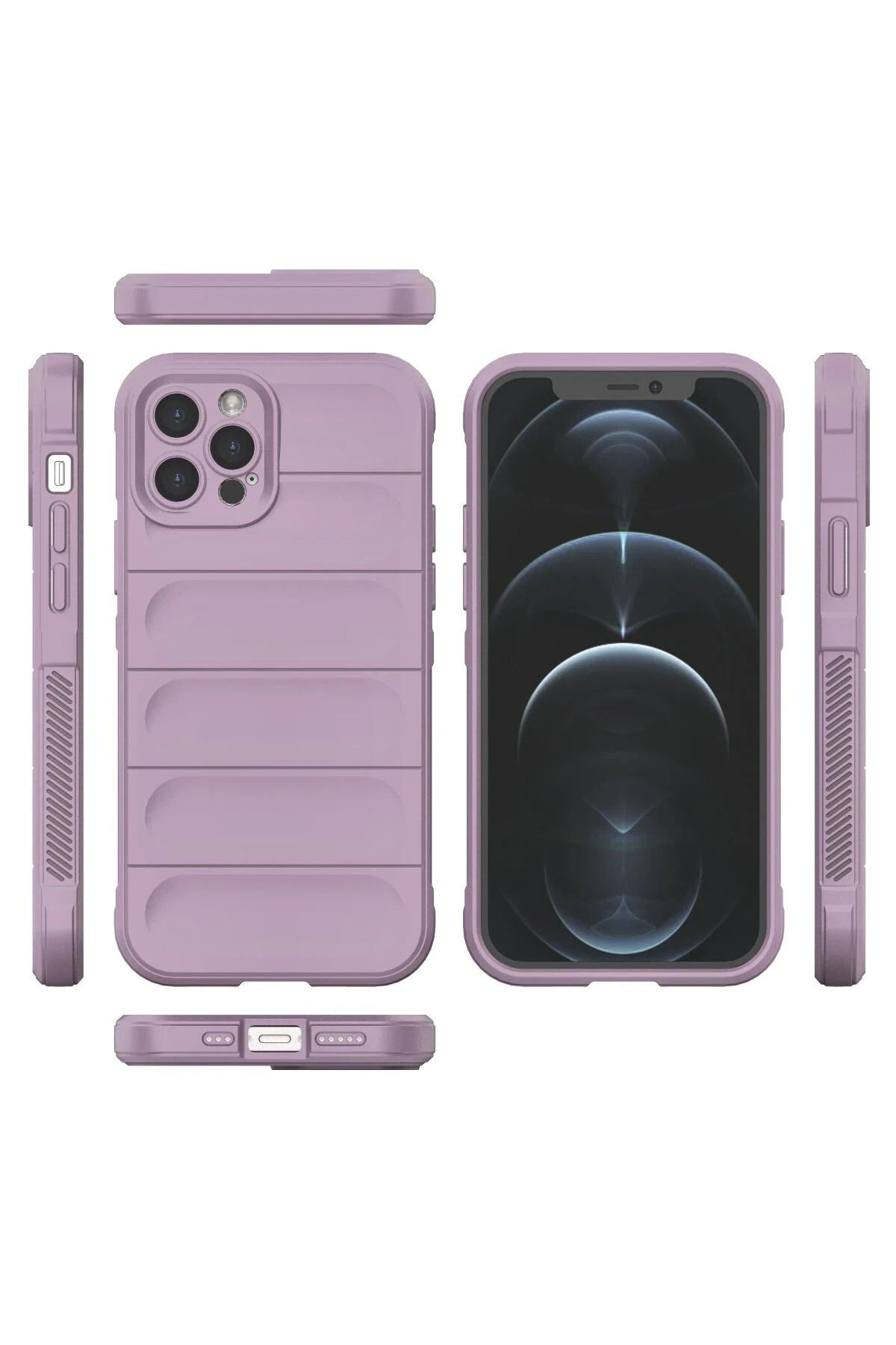 Mey İthalat® iPhone 12 Pro Kılıf Optimum Silikon - Mor