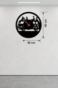 Mey İthalat® Fitness Motivasyon Tasarım Ahşap Duvar Saati - 40x40 cm Sporcu Hediyesi