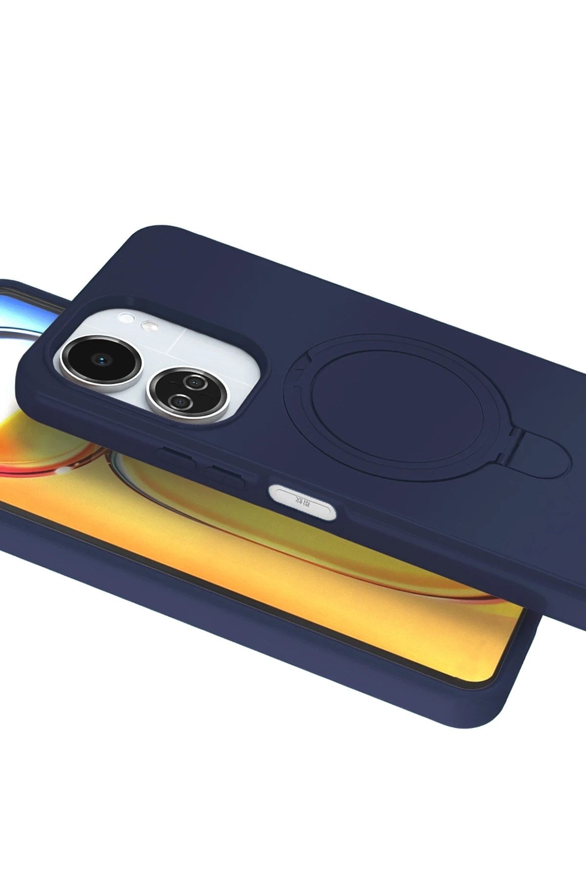 Mey İthalat® Redmi 13C Regal Magsafe Standlı Kapak - Lacivert