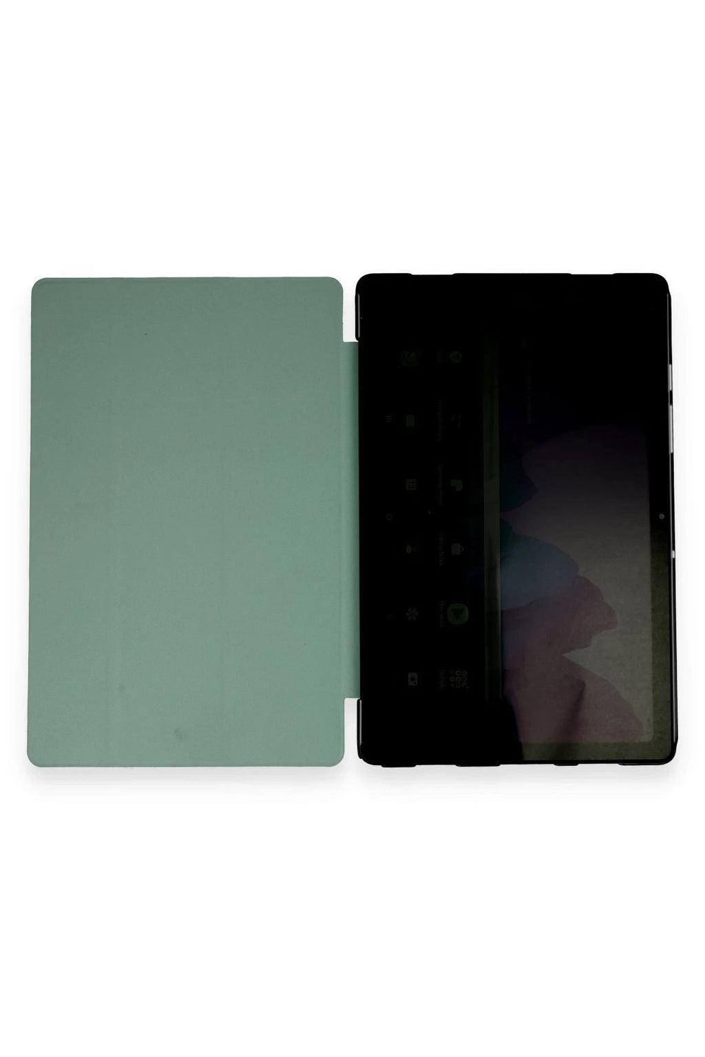 Mey İthalat® Samsung Galaxy T970 Tab S7 Plus 12.4 Kılıf Tablet Smart Kılıf - Koyu Yeşil