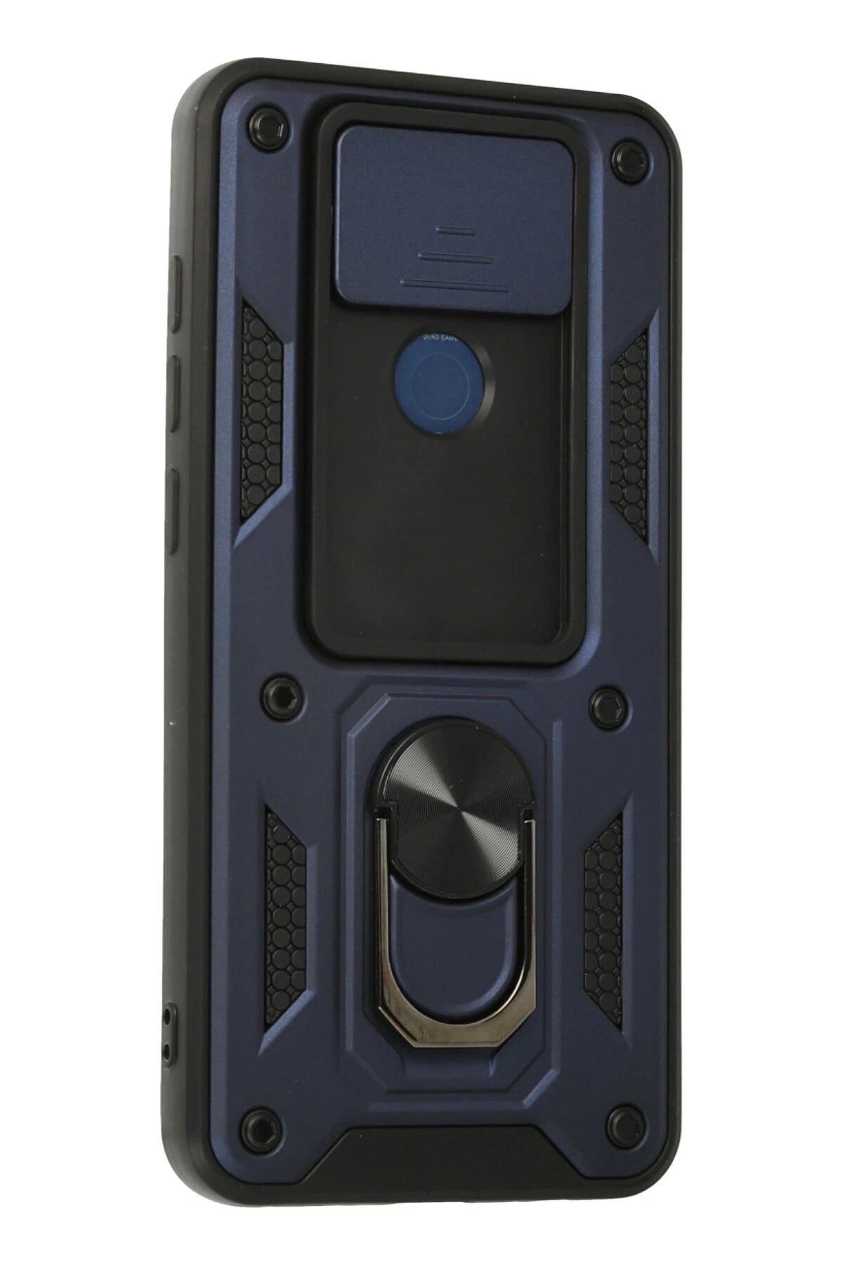 Mey İthalat® Redmi Note 9 Kılıf Pars Lens Yüzüklü Silikon - Lacivert