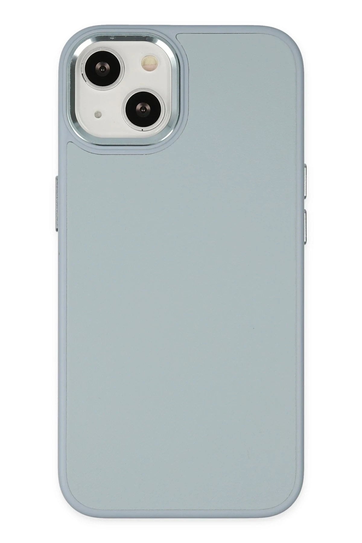 Mey İthalat® iPhone 14 Plus Kılıf Asya Deri Silikon - Sierra Blue