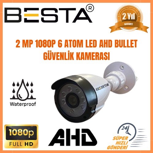 2MP 1080P 4 Dış Mekan 4 İç Mekan Kameralı Ahd Güvenlik Seti