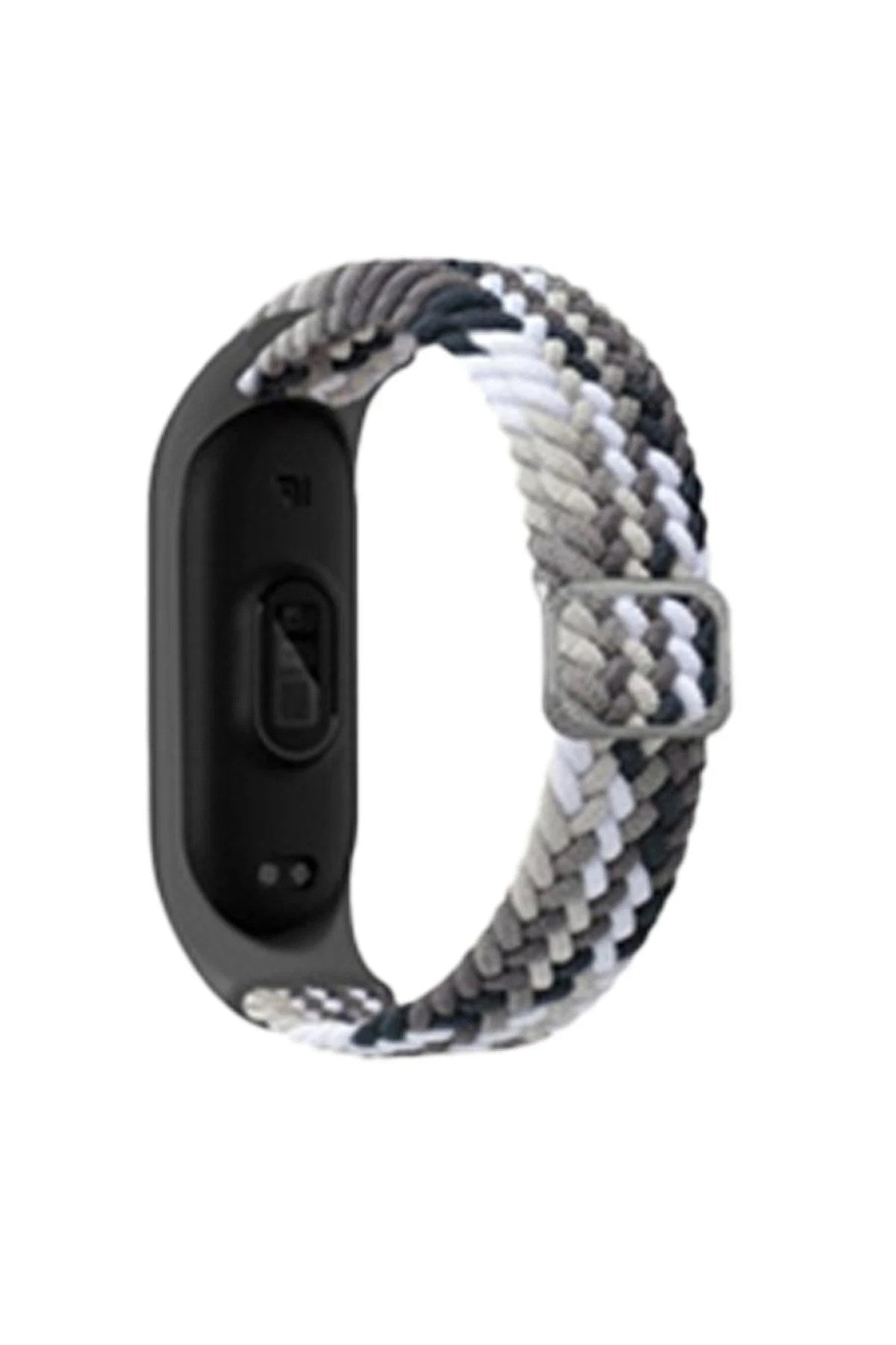 Mey İthalat® Mi Band 6 Star Kordon - Gri-Siyah