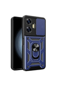 Mey İthalat® Realme C55 Kılıf Pars Lens Yüzüklü Silikon - Lacivert