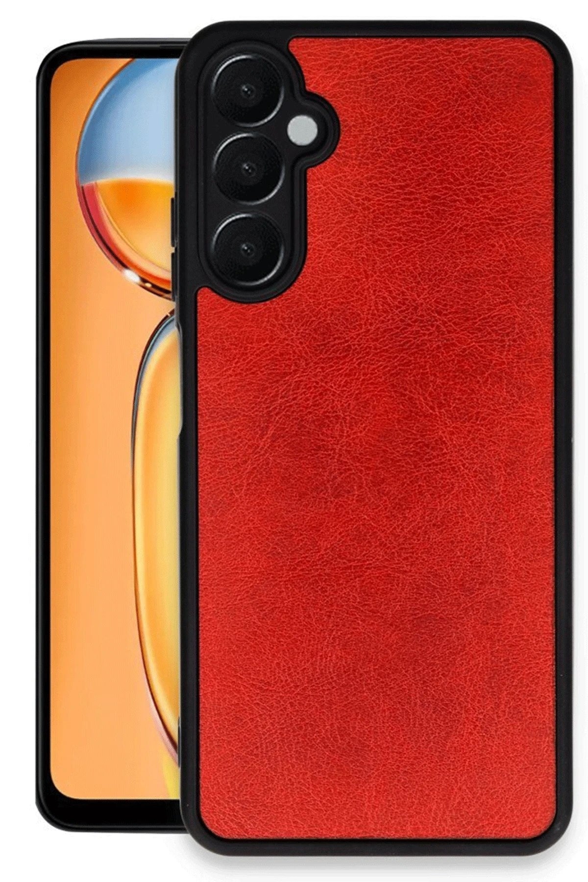 Mey İthalat® Samsung Galaxy A26 Kılıf Aras Deri Kapak - Kırmızı