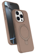 Mey İthalat® iPhone 15 Pro Max Regal Magsafe Standlı Kapak - Çöl Titanyum