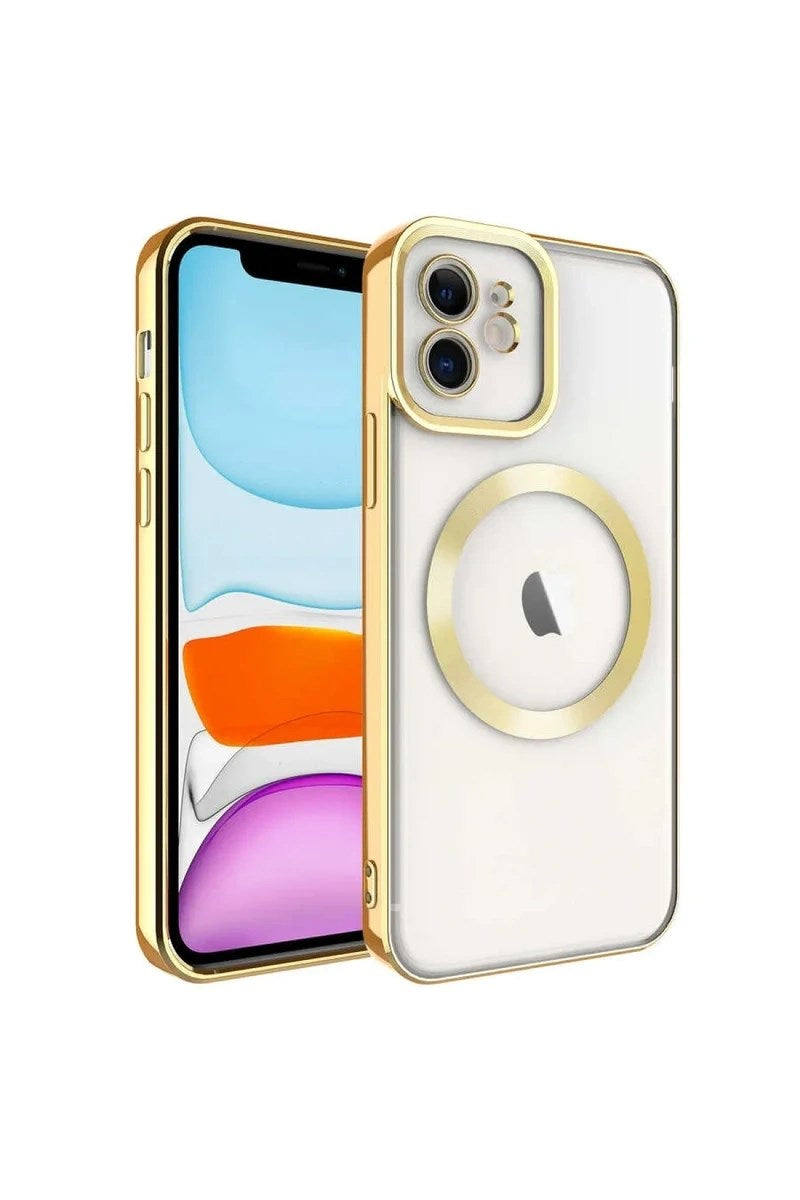 Mey İthalat® iPhone 11 Kılıf Kross Magneticsafe Kapak - Gold