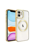 Mey İthalat® iPhone 11 Kılıf Kross Magneticsafe Kapak - Gold