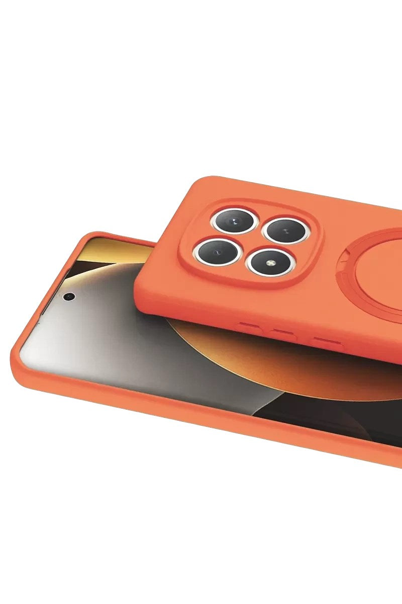 Mey İthalat® Redmi Note 15 Pro 5G Regal Magsafe Standlı Kapak - Turuncu