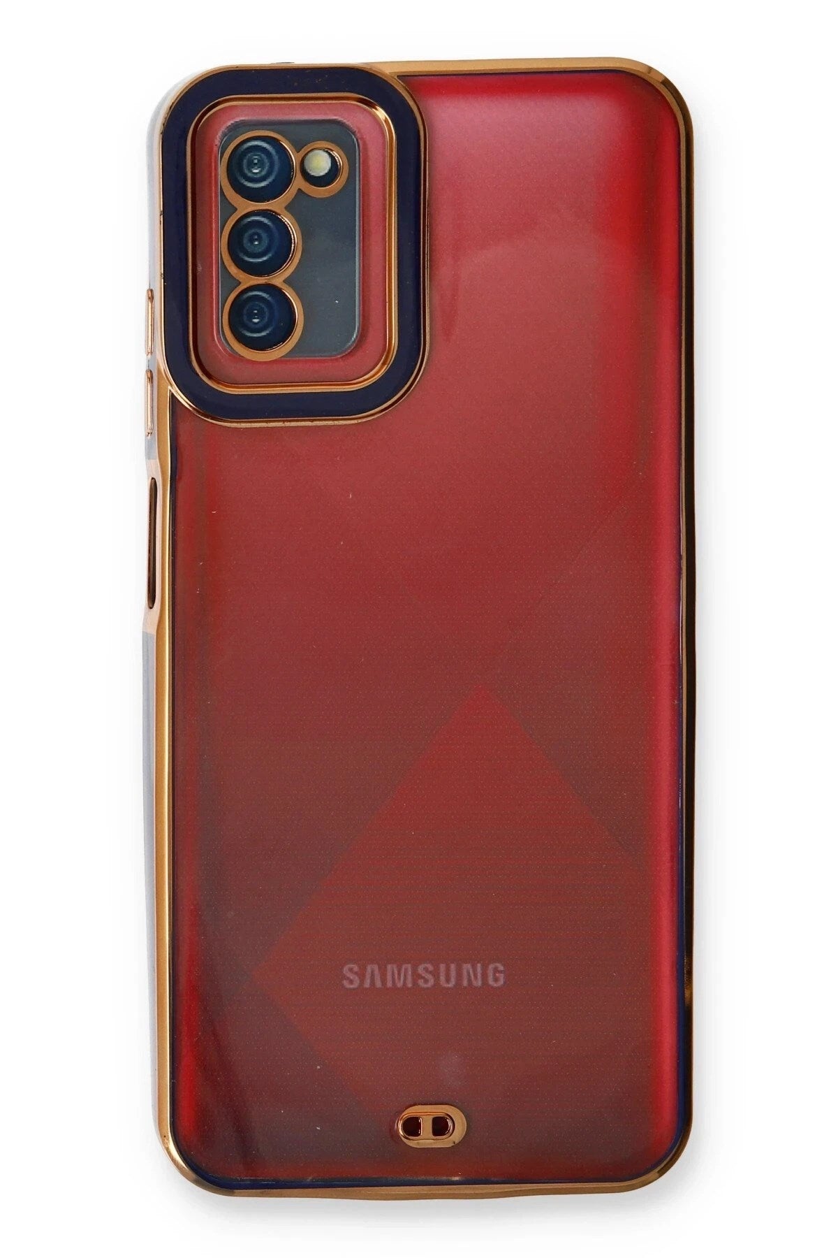 Mey İthalat® Samsung Galaxy A03S Kılıf Liva Lens Silikon - Mavi