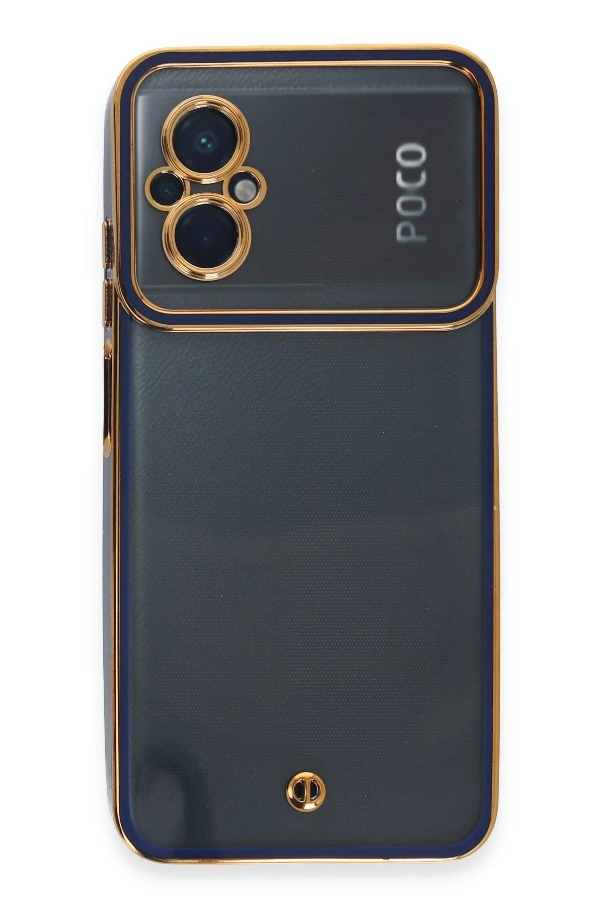 Mey İthalat® Poco M5 Kılıf Liva Lens Silikon - Mavi