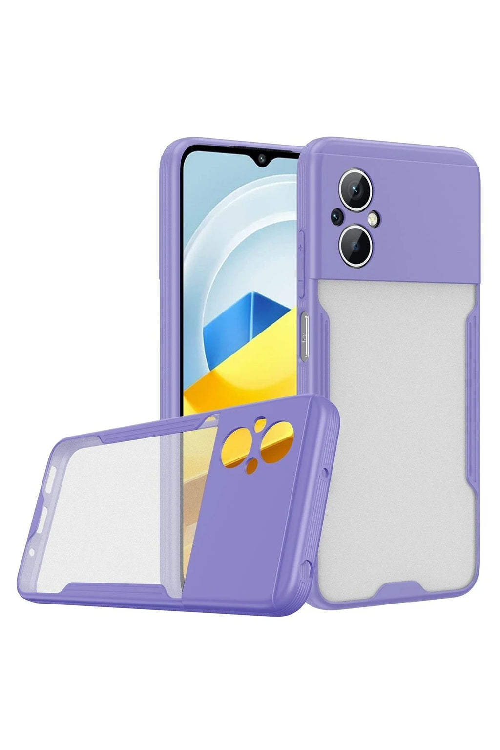 Mey İthalat® Poco M5 Kılıf Platin Silikon - Lila