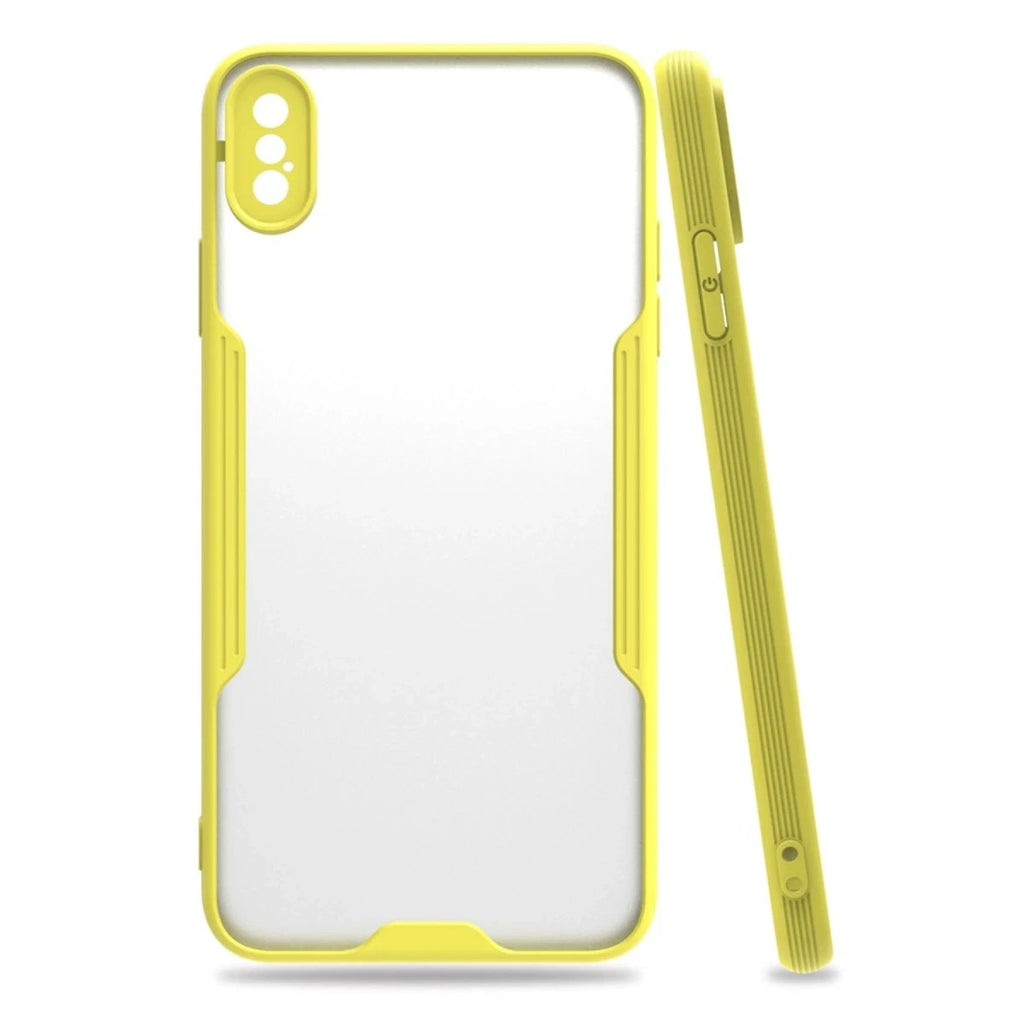 Mey İthalat® iPhone XS Max Kılıf Platin Silikon - Sarı
