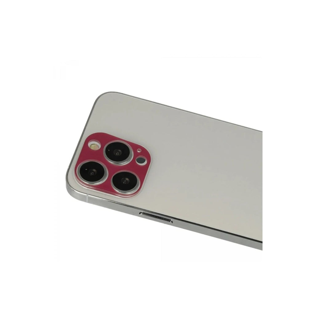 Mey İthalat® iPhone 13 Pro Max Rainbow Kamera Lens Koruma Cam - Koyu Kırmızı