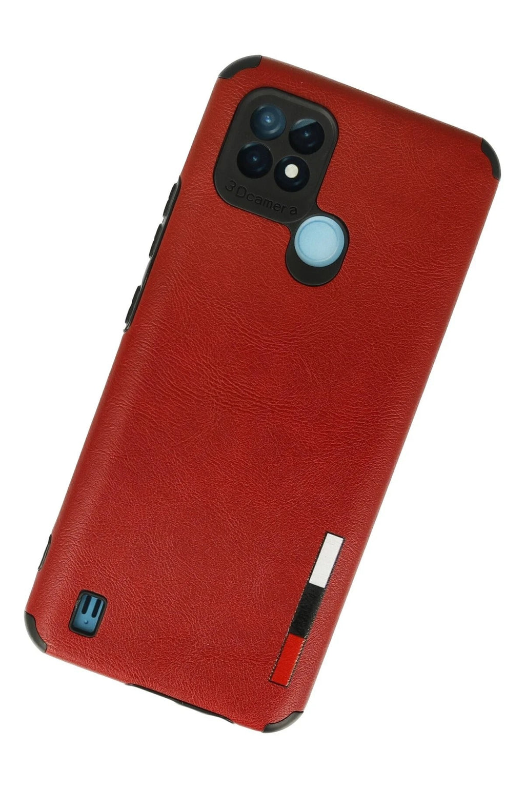 Mey İthalat® Realme C21 Kılıf Loop Deri Silikon - Kırmızı