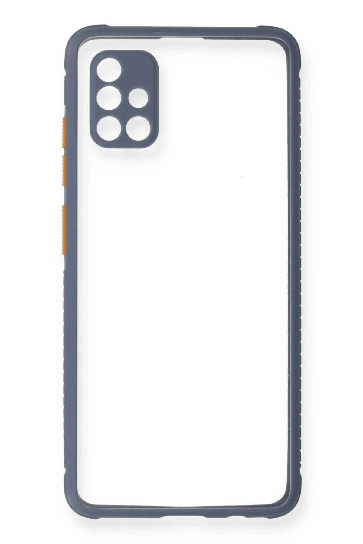 Mey İthalat® Samsung Galaxy A71 Kılıf Miami Şeffaf Silikon - Gri