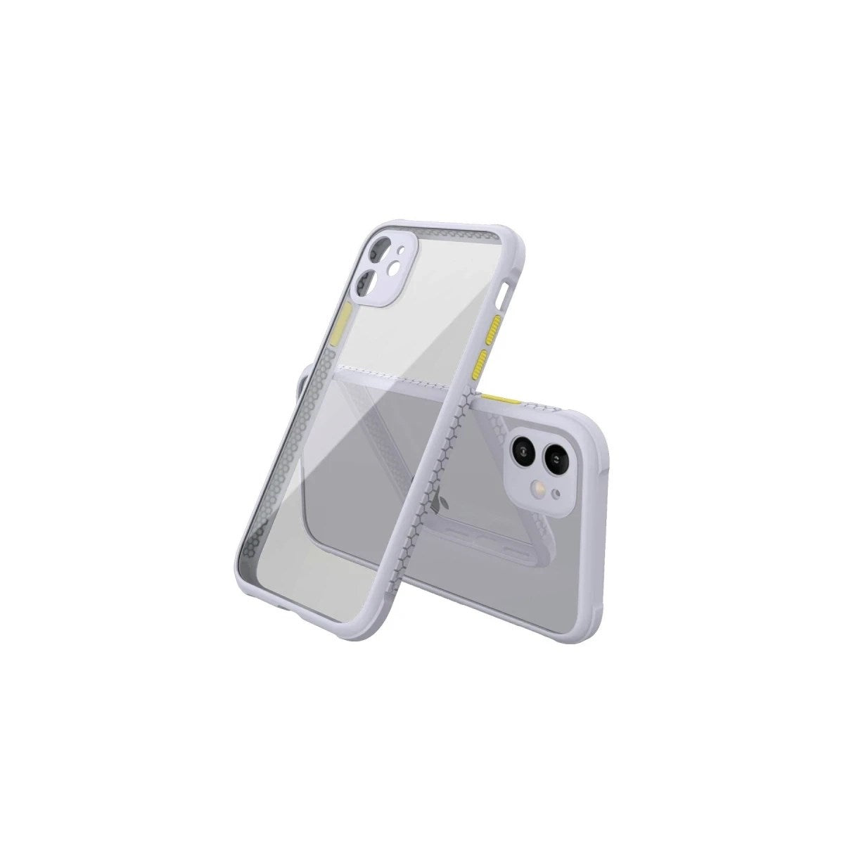 Mey İthalat® iPhone 12 Mini Kılıf Miami Şeffaf Silikon - Lila