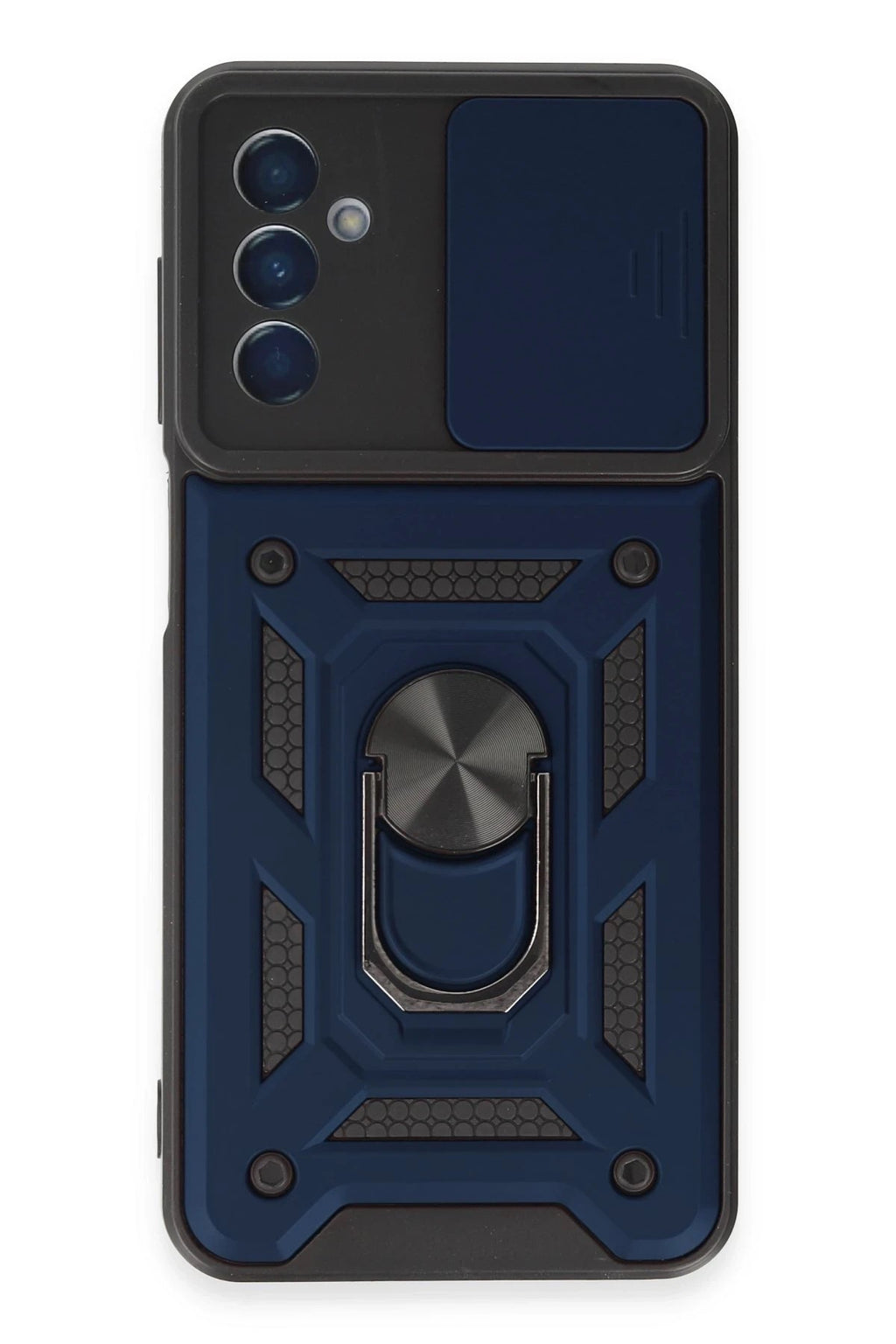 Mey İthalat® Samsung Galaxy M14 5G Kılıf Pars Lens Yüzüklü Silikon - Lacivert