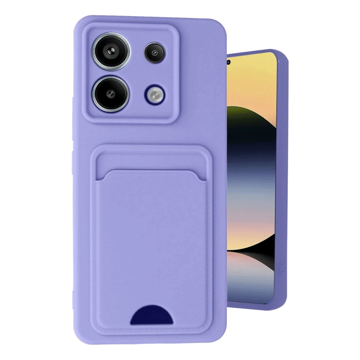 Mey İthalat® Redmi Note 13 Pro 5G Kılıf Kelvin Kartvizitli Silikon - Lila