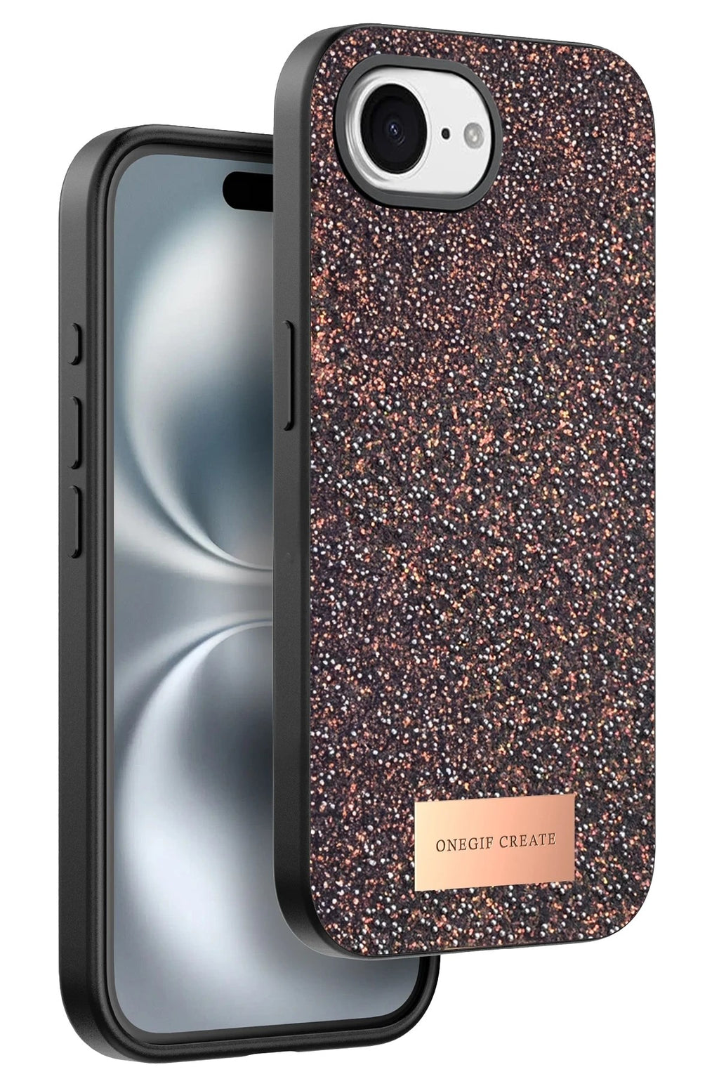 Mey İthalat® iPhone 16E Bright Simli Kapak - Derin Mor
