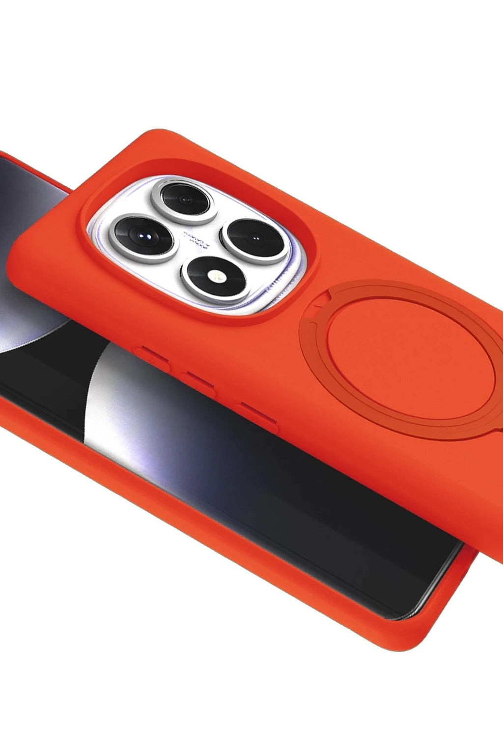 Mey İthalat® Redmi Note 14 Pro 5G Regal Magsafe Standlı Kapak - Turuncu