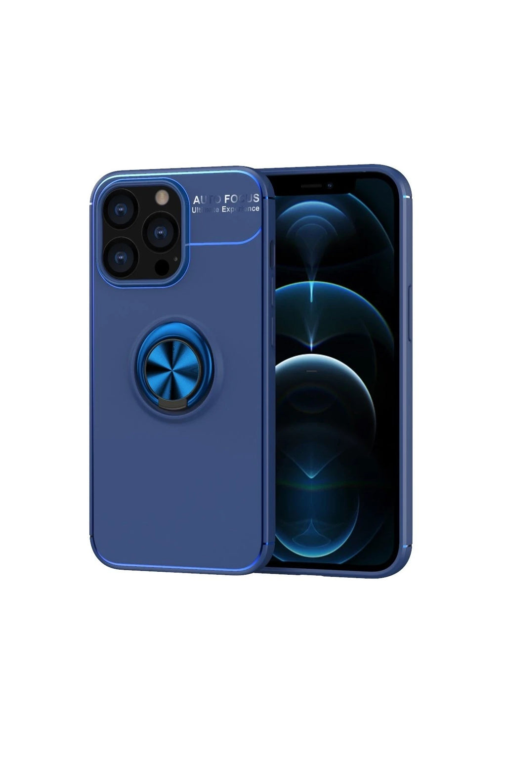 Mey İthalat® iPhone 13 Pro Kılıf Range Yüzüklü Silikon - Mavi