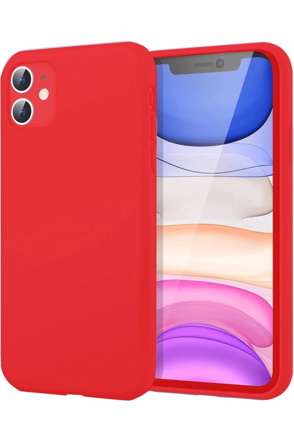 Mey İthalat® iPhone 11 Kılıf First Silikon - Kırmızı