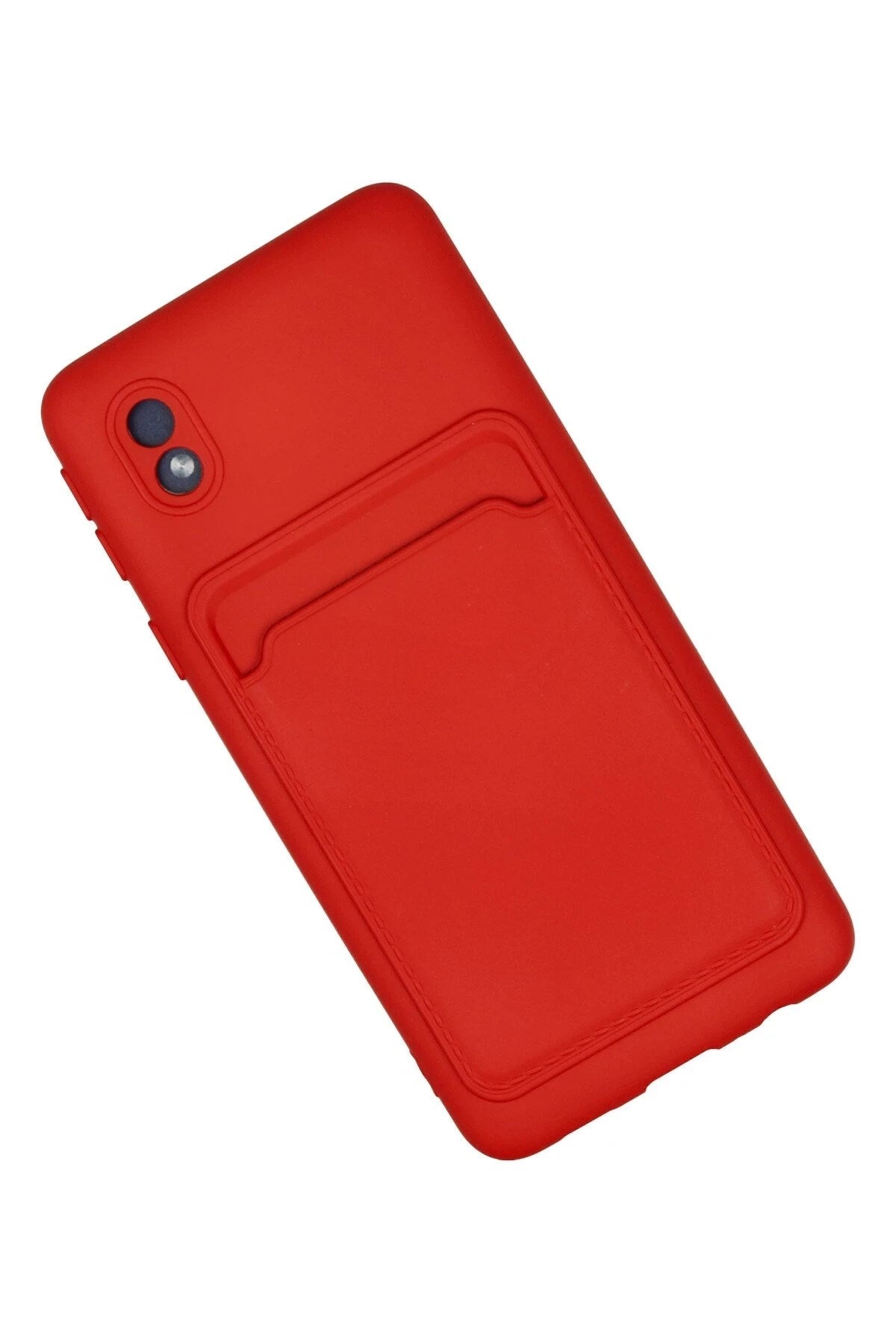 Mey İthalat® Samsung Galaxy A01 Core Kılıf Kelvin Kartvizitli Silikon - Kırmızı