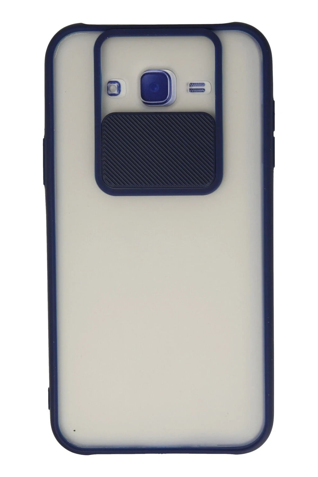 Mey İthalat® Samsung Galaxy J7 Kılıf Palm Buzlu Kamera Sürgülü Silikon - Lacivert