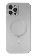 Mey İthalat® iPhone 12 Pro Max Kılıf Moshi Lens Magneticsafe Silikon - Gümüş