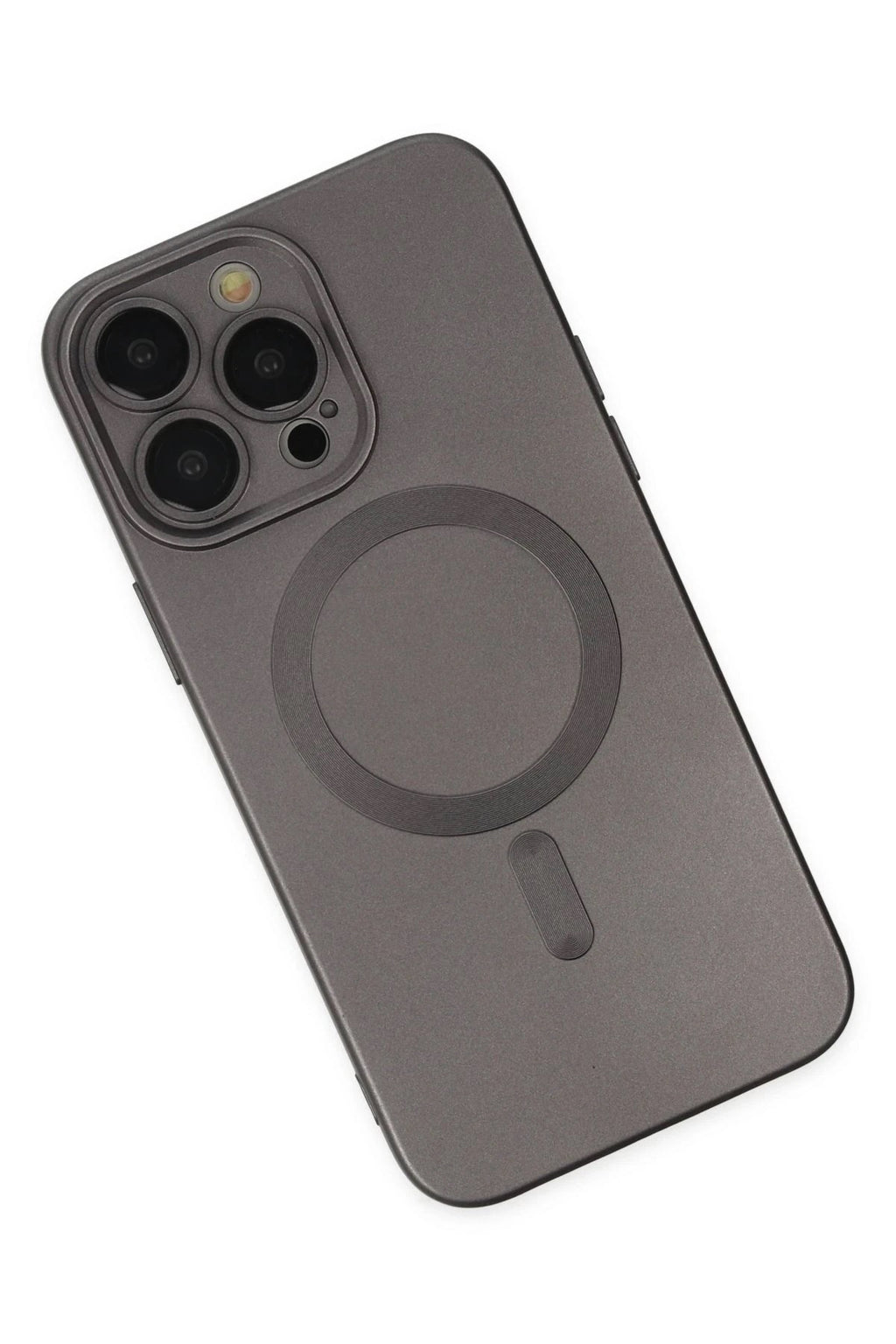 Mey İthalat® iPhone 13 Pro Kılıf Moshi Lens Magneticsafe Silikon - Füme