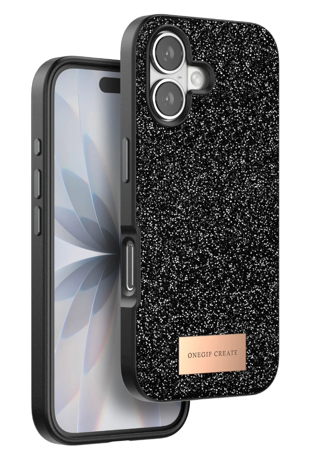 Mey İthalat® iPhone 17 Bright Simli Kapak - Siyah