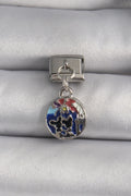 Mey İthalat® 316L Çelik Gümüş Renk Sallantı Dünya Model Nomination Charm