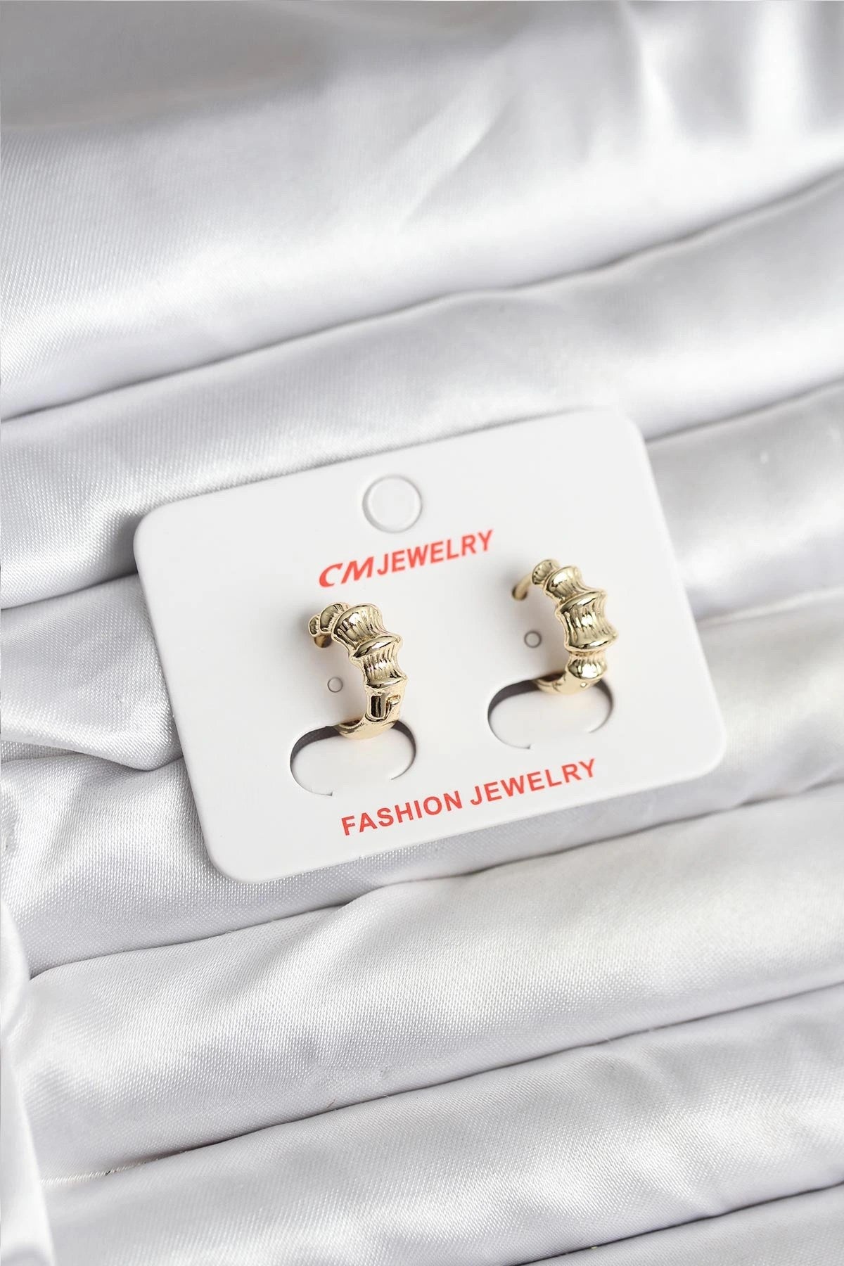Mey İthalat® 14K Gold Renk Kaplama CM Kadın Küpe