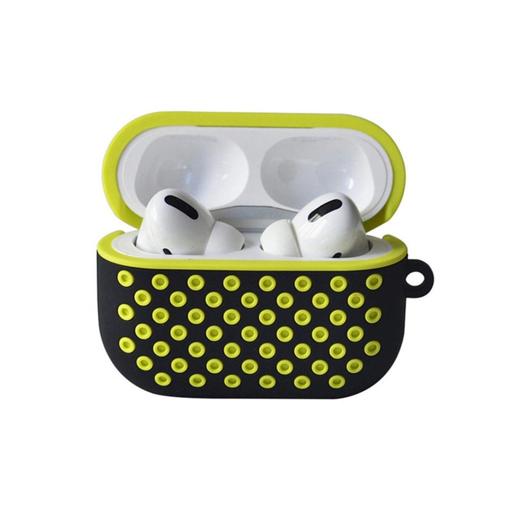 Mey İthalat® Airpods Pro 2 (2.nesil) Spor Delikli Kılıf - Siyah-Sarı