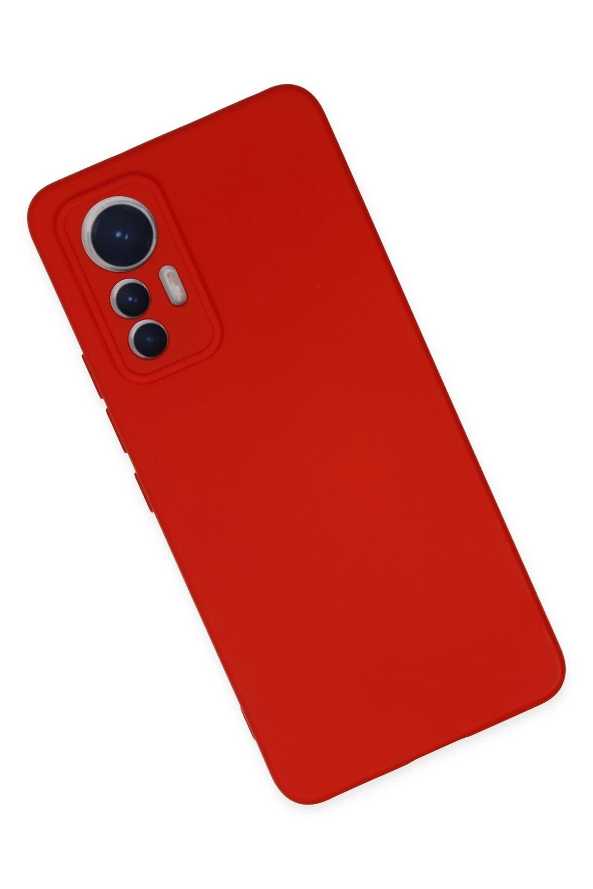 Mey İthalat® Mi 12 Lite Kılıf Nano içi Kadife Silikon - Kırmızı