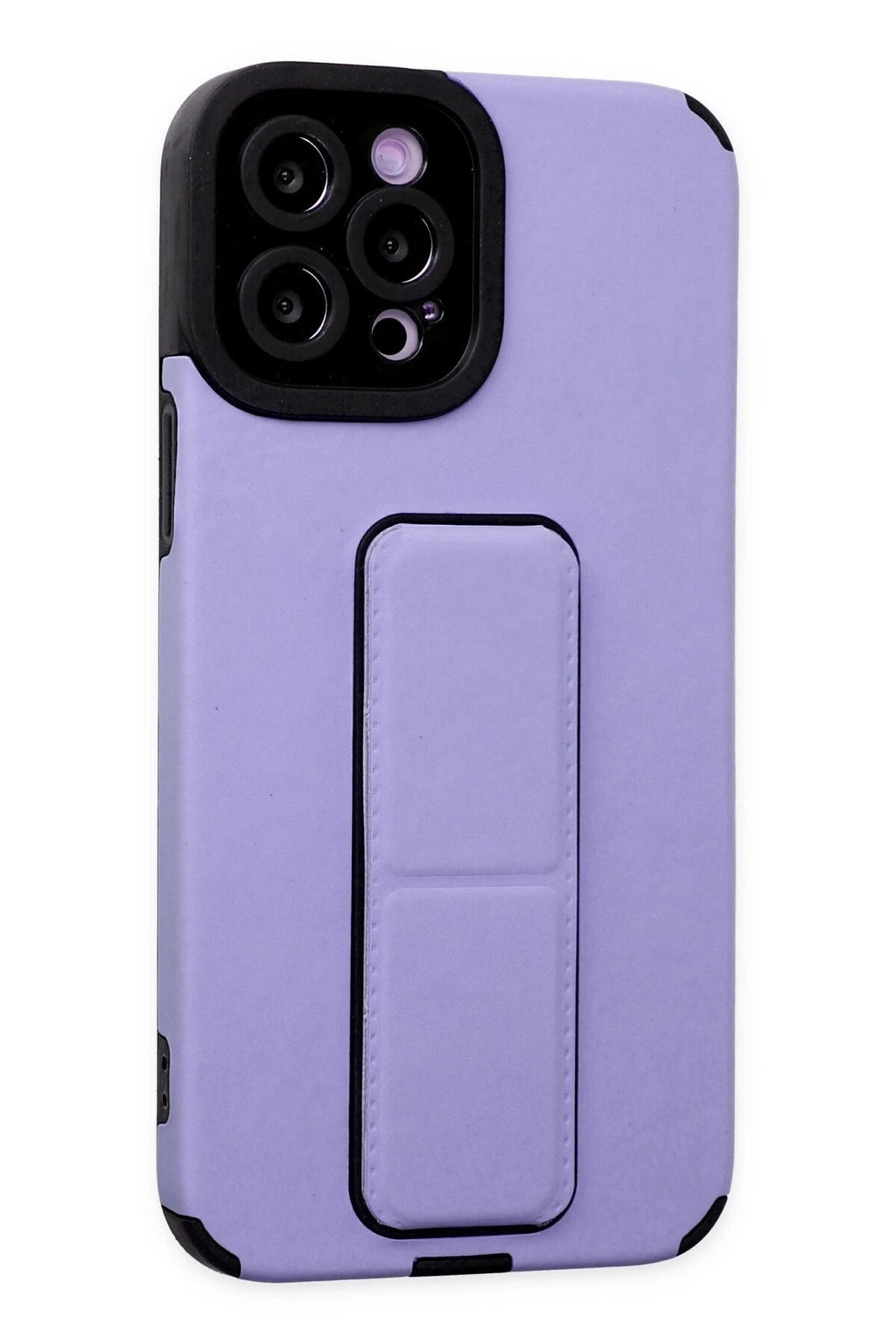 Mey İthalat® iPhone 12 Pro Max Kılıf Mega Standlı Silikon - Lila